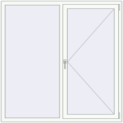 REHAU SYNEGO MD 1600x1600 мм Білий (RAL 9016) з двох сторін REHAU SYNEGO MD 1600x1600 мм Білий (RAL 9016) з двох сторін