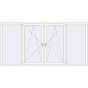 REHAU Euro 70 2800x1400 мм Білий (RAL 9016) з двох сторін
