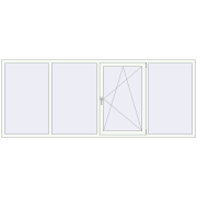 REHAU Euro 60 3000x1200 мм Білий (RAL 9016) з двох сторін