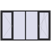 REHAU SYNEGO MD 2500x1500 мм BLACK_ULTI-MATT з двох сторін