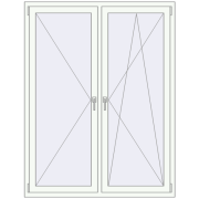 REHAU SYNEGO MD 1350x1750 мм Білий (RAL 9016) з двох сторін
