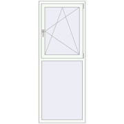 REHAU Brillant-Design 770x2010 мм Білий (RAL 9016) з двох сторін