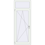 Вікна 700x1850 мм REHAU Euro 70 Білий (RAL 9016) з двох сторін