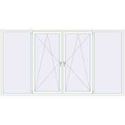 REHAU Euro 70 3200x1700 мм Білий (RAL 9016) з двох сторін