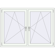REHAU Brillant-Design 1544x1112 мм Білий (RAL 9016) з двох сторін