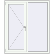 REHAU Euro 70 1150x1355 мм Білий (RAL 9016) з двох сторін REHAU Euro 70 1150x1355 мм Білий (RAL 9016) з двох сторін