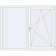 REHAU Brillant-Design 1600x1300 мм Білий (RAL 9016) з двох сторін REHAU Brillant-Design 1600x1300 мм Білий (RAL 9016) з двох сторін