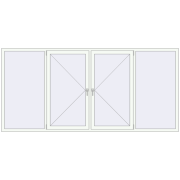 REHAU Euro 60 3050x1440 мм Білий (RAL 9016) з двох сторін REHAU Euro 60 3050x1440 мм Білий (RAL 9016) з двох сторін