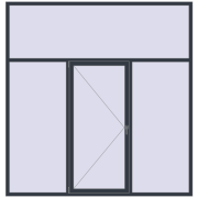 REHAU Brillant-Design 2500x2600 мм ANTHRACITE_GREY_STRUKTURAL з двох сторін