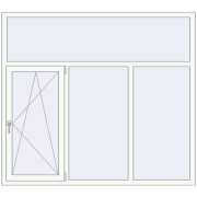 REHAU Euro 70 1900x1700 мм Білий (RAL 9016) з двох сторін