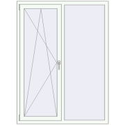 REHAU Euro 60 1250x1670 мм Білий (RAL 9016) з двох сторін REHAU Euro 60 1250x1670 мм Білий (RAL 9016) з двох сторін