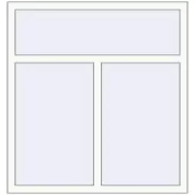 REHAU Euro 60 1170x1240 мм Білий (RAL 9016) з двох сторін