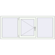 REHAU Euro 60 1680x710 мм Білий (RAL 9016) з двох сторін