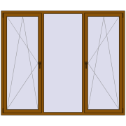 REHAU Euro 60 2204x1860 мм GOLDEN OAK з двох сторін REHAU Euro 60 2204x1860 мм GOLDEN OAK з двох сторін