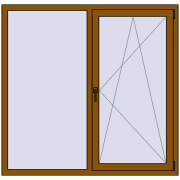 REHAU Euro 60 1450x1450 мм GOLDEN OAK з двох сторін