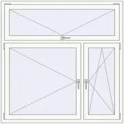 REHAU Euro 60 1500x1500 мм Білий (RAL 9016) з двох сторін