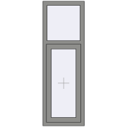 Altest Pony 375 500x1500 мм RAL 9007 Grey aluminium з двох сторін