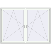 REHAU Euro 60 2100x1500 мм Білий (RAL 9016) з двох сторін