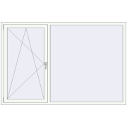 REHAU Euro 70 2100x1400 мм Білий (RAL 9016) з двох сторін REHAU Euro 70 2100x1400 мм Білий (RAL 9016) з двох сторін
