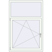 Вікна 1000x1500 мм REHAU Brillant-Design Білий (RAL 9016) з двох сторін