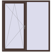 Altest Pony 375 1600x1700 мм RAL 8017 Chocolate brown з двох сторін