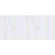 REHAU Euro 70 4000x1800 мм Білий (RAL 9016) з двох сторін