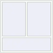 REHAU Euro 70 1500x1500 мм Білий (RAL 9016) з двох сторін