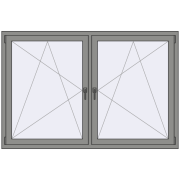 Altest Pony 375 1800x1200 мм RAL 9007 Grey aluminium з двох сторін