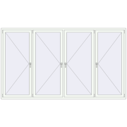 REHAU Euro 70 3000x1700 мм Білий (RAL 9016) з двох сторін