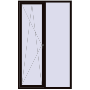 REHAU Euro 70 1400x2300 мм BLACK_BROWN з двох сторін REHAU Euro 70 1400x2300 мм BLACK_BROWN з двох сторін