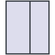 REHAU Euro 70 1800x2200 мм ANTHRACITE_GREY_STRUKTURAL з двох сторін