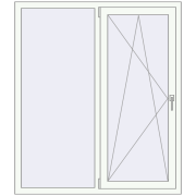 REHAU SYNEGO MD 1300x1500 мм Білий (RAL 9016) з двох сторін