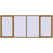 REHAU Euro 60 4200x1800 мм LIGHT_OAK з двох сторін