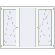 Вікна 1800x1400 мм REHAU Euro 60 Білий (RAL 9016) з двох сторін