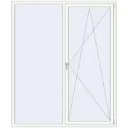 REHAU Euro 60 1800x2170 мм Білий (RAL 9016) з двох сторін