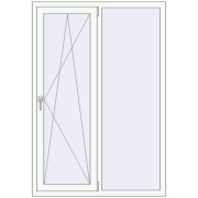 REHAU Euro 70 1150x1670 мм Білий (RAL 9016) з двох сторін