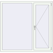 REHAU Euro 60 1470x1420 мм Білий (RAL 9016) з двох сторін