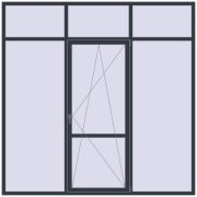 REHAU Brillant-Design 2600x2600 мм ANTHRACITE_GREY_STRUKTURAL з двох сторін