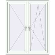 REHAU Euro 70 1180x1480 мм Білий (RAL 9016) з двох сторін