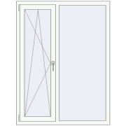 REHAU Euro 60 1150x1520 мм Білий (RAL 9016) з двох сторін