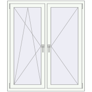 Вікна 1200x1400 мм REHAU Euro 70 Білий (RAL 9016) з двох сторін