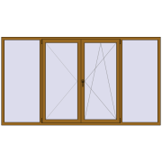 REHAU Brillant-Design 2800x1550 мм LIGHT_OAK з двох сторін