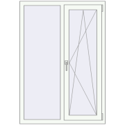REHAU Euro 70 1010x1440 мм Білий (RAL 9016) з двох сторін