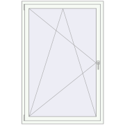 REHAU Brillant-Design 1100x1650 мм Білий (RAL 9016) з двох сторін