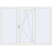 REHAU SYNEGO MD 1970x1450 мм Білий (RAL 9016) з двох сторін REHAU SYNEGO MD 1970x1450 мм Білий (RAL 9016) з двох сторін