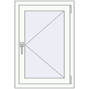 REHAU Euro 60 590x850 мм Білий (RAL 9016) з двох сторін