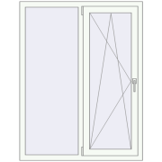 REHAU Brillant-Design 1100x1420 мм Білий (RAL 9016) з двох сторін