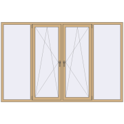 Вікна 2600x1700 мм Altest Pony 375 RAL 1001 Beige з двох сторін