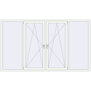 REHAU Euro 70 2600x1500 мм Білий (RAL 9016) з двох сторін REHAU Euro 70 2600x1500 мм Білий (RAL 9016) з двох сторін