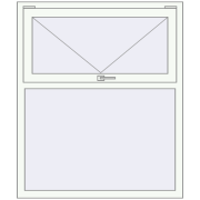 REHAU Euro 70 1100x1300 мм Білий (RAL 9016) з двох сторін
